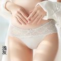 Ice Silk Lace Panties Women's Pure Cotton Crotch Lace Girl Briefs Low Waist Transparent Seamless Women's Panties. 