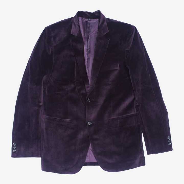Dark Purple Velvet Fashion Suit Blazer For Men
