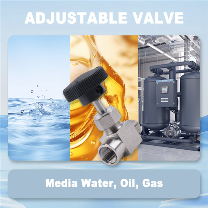 JAERBEE%20Needle%20Valve%20Adjustable%201/4%20inch%20Male%20to%20Female%20Thread%20Stainless%20Steel%20304%20Flow%20Control%20Shut%20Off%20Crane%20Needle%20Valve%20-%20Image%208