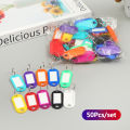 50Pcs Colorful Keychain Key Tag Label ID Name Room Address TEL Number Marker Key Tag Baggage Tag With Split Ring. 