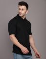 Men Regular-Fit Cotton Pique Polo Shirt-Black Summer wears. 