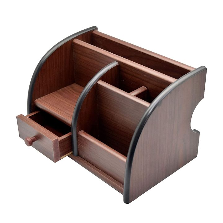 Cubic%208001%20Wooden%20Pen%20Stand%20(Brown)%20%7C%20Wooden%20Multipurpose%20Pen%20Holder%20Office%20Desk%20Accessory%20%7C%20Wooden%20Pen%20Stand%20-%20Image%204
