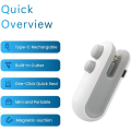 Rechargeable Mini Bag Sealer, 2-In-1 Heat Sealer with Cutter for Chip Bags, Portable Resealer Machine for Plastic Bags Replacement Accessories. 