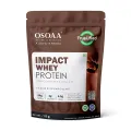 Osoaa Impact Whey Protein 1kg | Isolate & Concentrate | 24g Protein & 3g Creatine| 5X Digestive Enzymes for better Absorption | NABL Lab Tested | Flavour- Double Rich Chocolate. 