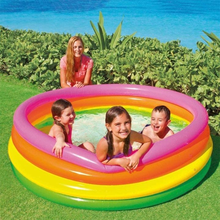 Multicolored Swimming Pool for Kids 35-inch - Swimming Pool Tub For Babies | Portable Pool For Babies |