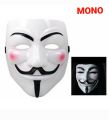 Plastic Anonymous Guy Cosplay Mask - 21.5 x 17.5cm | Vendetta Halloween Mask | PVC Hard Plastic Cosplay Mask. 
