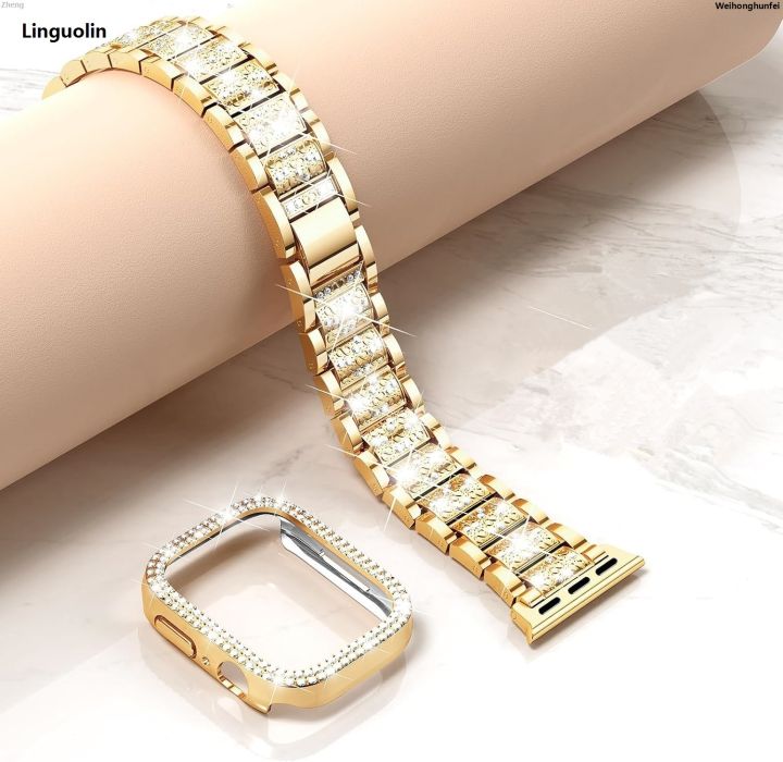 WeihonghunfeiLinguolin%20SEatch%20S%20for%20iW44%2045mmm%2041%20strap%2040%20strap%20for%20+%20stainless%20steel%20double-row%20Profesional%20diamond%20case%20Apple%20Watchm%20metal%20strap%20eries%209%208%207%206%205%204%20Bargain%20price%20-%20Image%208