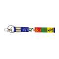 Fashionable Fabric Print Lanyard Hook & Ring Keychain / Keyring (6 x 1 Inch): Perfect For Both Boys And Girls!. 