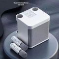 Subwoofer With 2 Microphones Bluetooth Speaker Set Portable Multifunctional Wireless Sound Microphone Set Wireless Colorful Mini Home Karaoke Speaker Home Karaoke. 