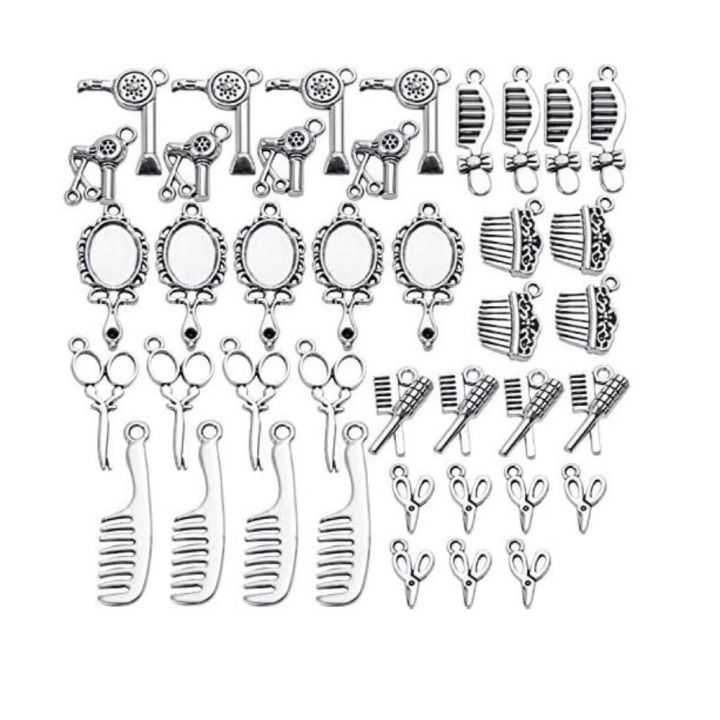 60pcs%20Charming%20Alloy%20Hairdresser%20Charms%20Sliver%20Mixed%20Styles%20Mixed%20Styles%20Hairstylist%20Charms%20Barber%20Shop%20Tool%20Scissor%20Comb%20Mirror%20Pendants%20for%20Jewelry%20Making%20-%20Image%204