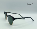 Ray Ban Polarized 3016 Clubmaster Golden /  Black / Silver / Brown. 