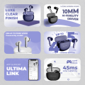 Ultima Boom 311| Wireless Earbuds | Ultima Link App | Dual Tone Design | ENC | 42H Total Playtime | Low Latency |Deep Bass & Clear Highs | IPX4 Water Resistance | App-Controlled EQ Modes | Swift Pair Bluetooth 5.4 | Voice Assistant Compatible. 
