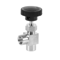 JAERBEE 2X Needle Valve Adjustable Needle Valve 1/4 Inch Right Angle Female Thread SS304 for Water Gas Oil. 