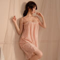 Home Lace Suspenders Nightdress Women Hot Transparent Europe and America Temptation Pajamas Plus Size Lingerie Proxy 77. 