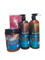 Keratin Set of Shampoo, Conditioner and Treatment Combo Pack (900ml+900ml+1000ml). 