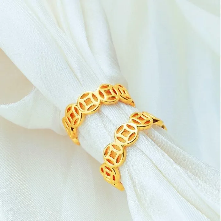 New%202025%20Women%20Lucky%20Charm%20Ring%20Money%20Catcher%20Coin%20Stainless%20Charm%20Finger%20Ring%20Feng%20Shui%20Mantra%20Rings%20-%20Image%204