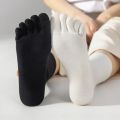 New 5 or 10 Pairs Women Sports Toe Socks with Separate Fingers High Tube Five Finger Cotton Crew Socks Yoga High Quality. 