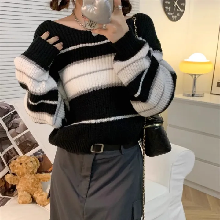 Women%20Striped%20Jumper%20Vintage%20Female%20Autumn%20Long%20Sleeve%20Casual%20Cropped%20Sweater%20-%20Image%206