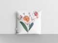 Floral Printed Decorative Cushion Covers with Fillings– Set of 4. 