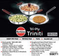 Hawkins Stainless Steel Tri-Ply 3 Pieces Cookware Set. 