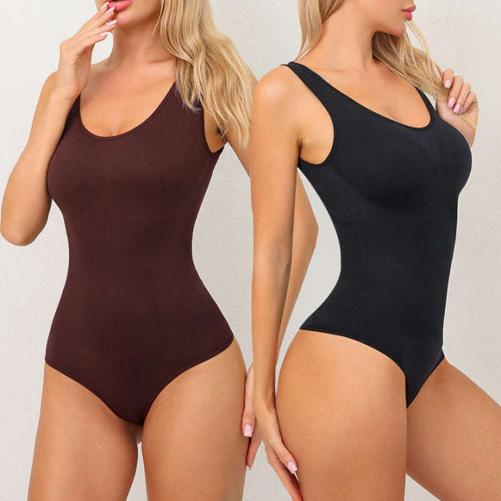 Plus%20Size%20Seamless%20Shapewear%20for%20Women%20T-Back%20Tummy%20Control%20Pants%20Tight%20Corset%20Slimming%20Bodysuit%20One-Piece%20Tank%20Top%20-%20Image%202