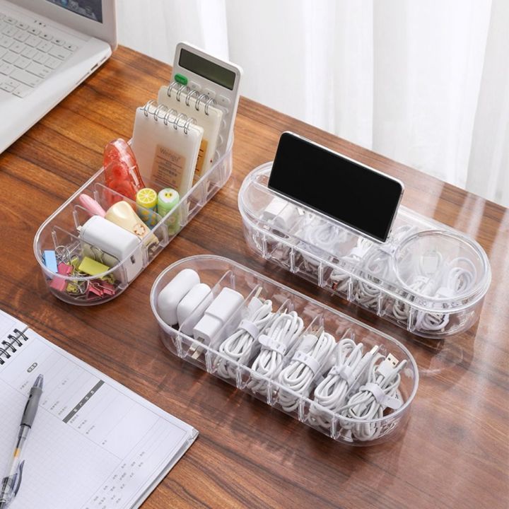 Dust-proof Multi-function Home Office Data Cable Storage Box Data Line ...