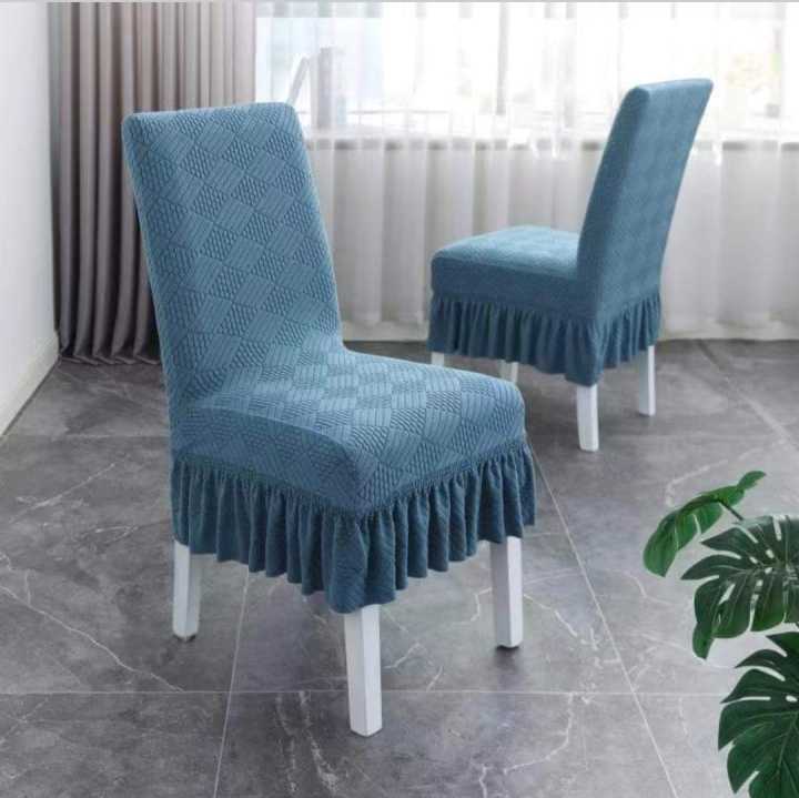 Set%20Of%204%20And%206%20Pieces%20Stretchable%20Dining%20Chair%20Cover%20With%20Skirt%20-%20Image%203