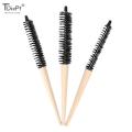 Wenefang Fashion Small Round Hair Brush Pro Salon Teasing Back Hair Brushes Wood Slimline Comb Hair Brush Extension Hairdressing Styling DIY Tool. 