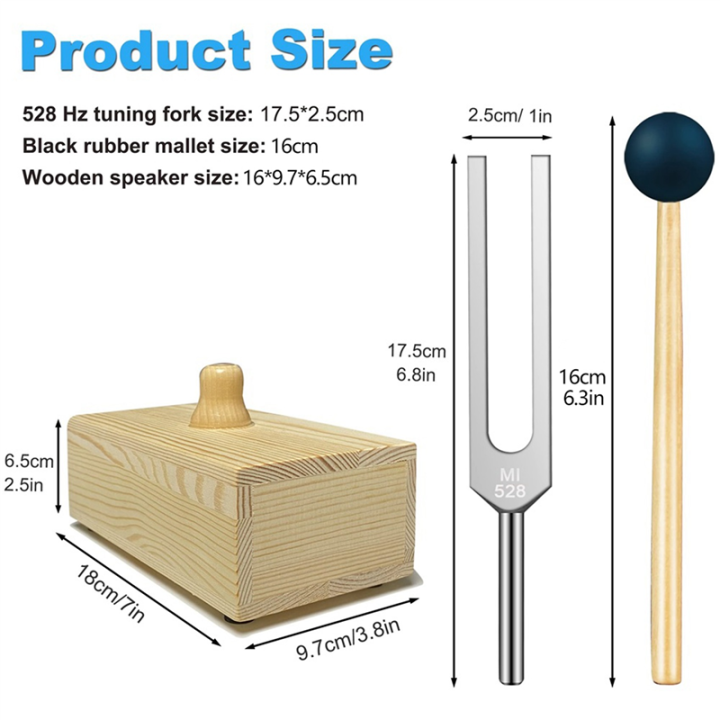 10X%20528Hz%20Tuning%20Fork%20with%20Resonance%20Box,%20Aluminum%20Alloy,%20Wooden%20Speaker,%20Perfect%20for%20SPA%20Aromatherapy%20-%20Image%202