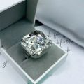Creative Gift Square Shape Square Rhinestone Ring Rhinestone Crystal Large Size Vintage Wedding Ring Adjustable Size Exaggerated Giant Adjustable Crystal Ring. 