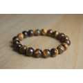 8 MM Tiger Eye Unisex Bracelet. 