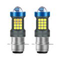New 1200LM LED Bulbs H4 BA20D P15D 12V Moto Headlight Dual Color Motorcycle Accessories Beam Lens. 