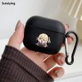 Sutuiying Genshin Impact Anime Cartoon With Hook Case For AirPods 2 3 1 Cases For Apple AirPods Pro 2 Coque Black TPU Soft Earphone Cover. 