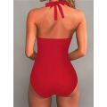 Women Tummy Control Swimsuits Halter Push Up Bathing Suits. 
