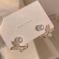 Back hanging style temperament earrings Women's luxury and high-end butterfly pe NMP. 