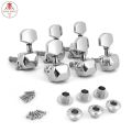 Acoustic Guitar Tuning Pegs -1 Set | Silver Color Adjustable 2 Inch Guitar Tuning Peg Set - 6 Pieces. 