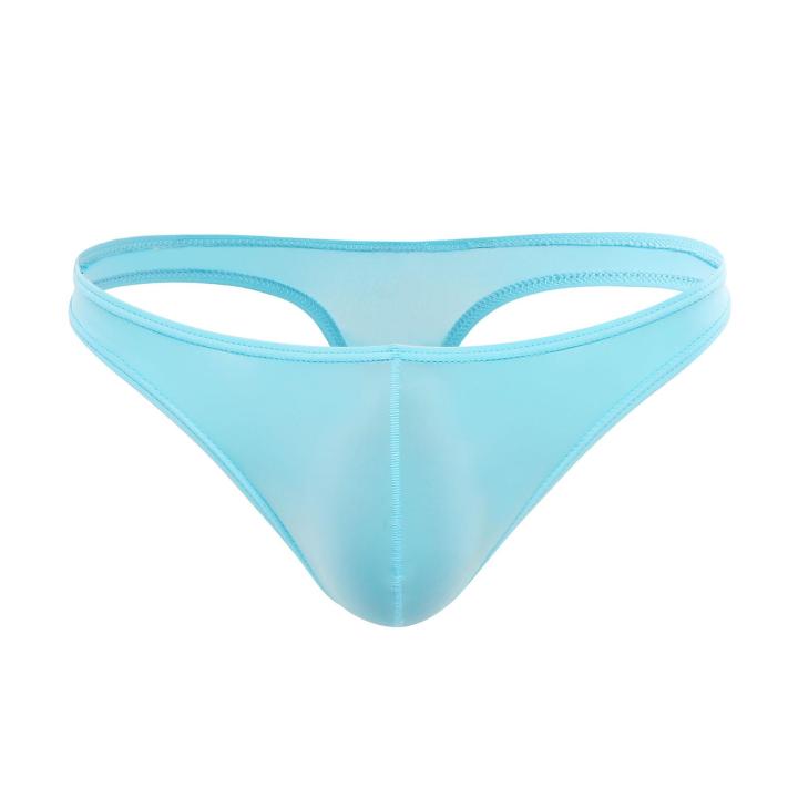 CARAT Men Thong Men's Low-rise Thong Briefs Comfortable Ice Silk Underwear for Daily Wear Slim Fit with Elastic Waistband Favorite Versatile