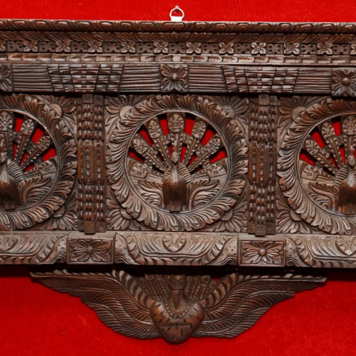 Dark%20Brown%20Traditional%20Newari%20Design%20Window%20&%203%20Peacock%20Design%20Wall%20D%C3%A9cor%20-%20Image%203