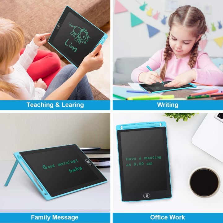 Qubix%20Original%20LCD%20Writing%20Portable%20Doodle%20Drawing%20Tablet%20Pad%20Durable%20Electronic%20Slate%20E-writer%20Digital%20Memo%20Pad%20Erasable%20Writing%20Board%20Learning%20toys%20and%20gadgets%20For%20Kids%20Babies%20Adults%20-%208.5%20inch%20-%20Monochrome%20-%20Image%203