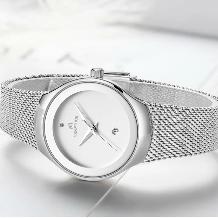 NAVIFORCE%20NF5004%20Date%20Function%20Stainless%20Steel%20Mesh%20Ladies%20Watch%20For%20Women%20%E2%80%93%20Silver%20-%20Image%205