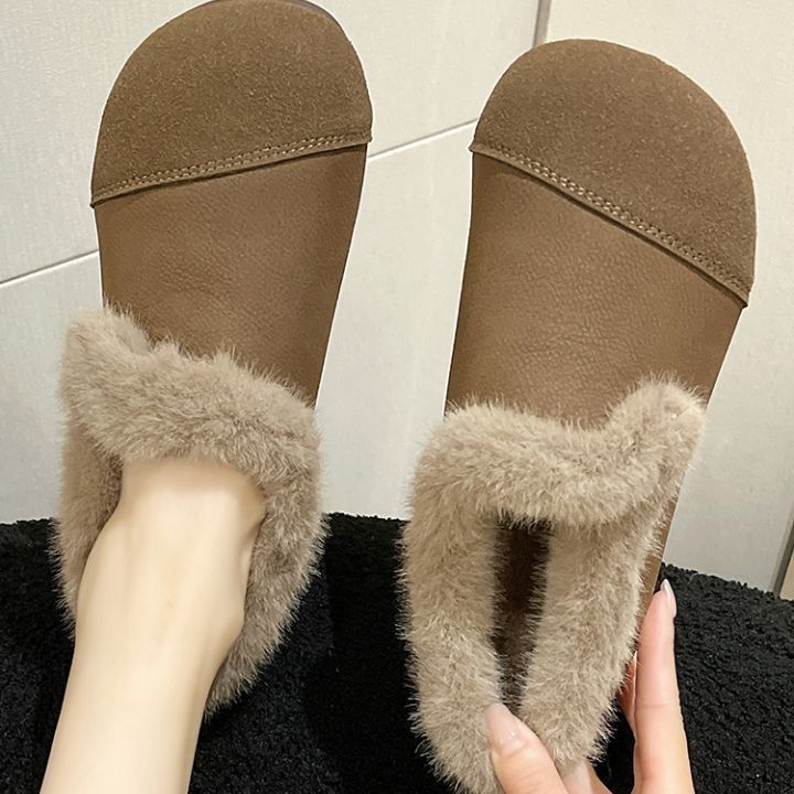Pebbles%20Nepal%20Flat-soled%20Plus%20Velvet%20Warm%20Slip-on%20Cotton%20Shoes%20for%20Girls%20-%20Image%202