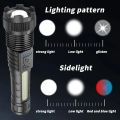 Emergency Light Super Bright Strong LED Flashlight Zoomable Rechargeable Handheld Torch Portable High Power Laser Flashlight Home. 