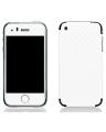 Iphone 3Gs White Carbon Fiber Texture Mobile Skin. 