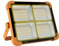 100W Portable Solar Flood Light 10000LM with 12500mAh Battery, USB Rechargeable LED Work Lamp, 5 Lighting Modes, Waterproof IP66 for Construction, Camping & Emergency Use. 