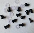 10mm Black safety eyes of 10piece  Solid Plastic Safety Eyes Craft Eyes with Washers for Doll, Puppet, Plush Animal DIY Making. 