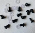 10mm Black safety eyes of 10piece  Solid Plastic Safety Eyes Craft Eyes with Washers for Doll, Puppet, Plush Animal DIY Making. 