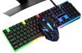 Cadeve Rainbow RGB Back-lit Gaming Keyboard Mouse Combo. 