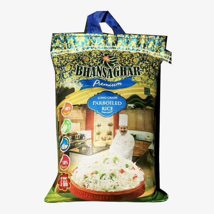 Bhansaghar Premium Long Grain Parboiled Rice 5 Kg