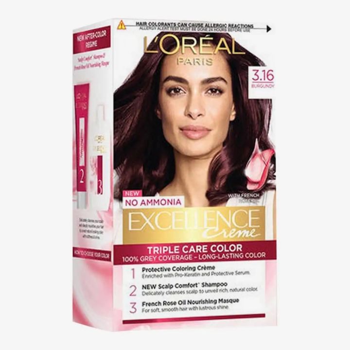 LOreal Paris Excellence Creme Hair Color - 3.16 Burgundy ( 72ml + 100g)