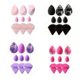 New 9 PCS 3 salmon beauty egg velvet triangle setting powder puff mini beauty tool blender travel beauty tool. 